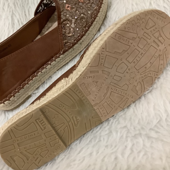 Women’s Brown Rhinestone sparkling Espadrille Platform summer beach shoe… - Picture 14 of 14